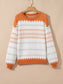Zigzag Geometric Pattern Round Neck Sweater nicholesgifts