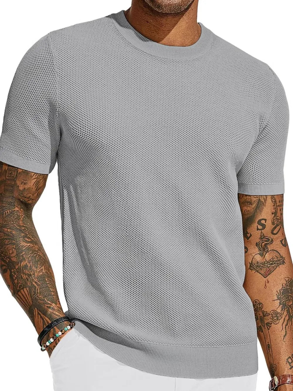 Men's Full Size Round Neck Short Sleeve T-Shirt Plus Size NicholesGifts