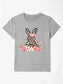 Rabbit Round Neck Short Sleeve T-Shirt nicholesgifts