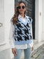 Houndstooth V-Neck Sweater Vest Trendsi