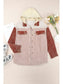Women Snap Front Hooded Corduroy Shacket nicholesgifts