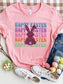 HAPPY EASTER Round Neck Short Sleeve T-Shirt nicholesgifts