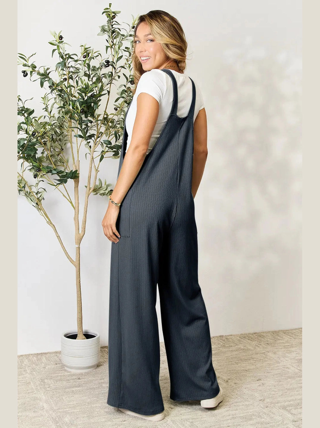 Double Take Full Size Wide Strap Overall with Pockets Trendsi