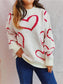 Heart Pattern Long Sleeve Sweater nicholesgifts