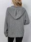 Women Button Up Drawstring Long Sleeve Hooded Cardigan nicholesgifts