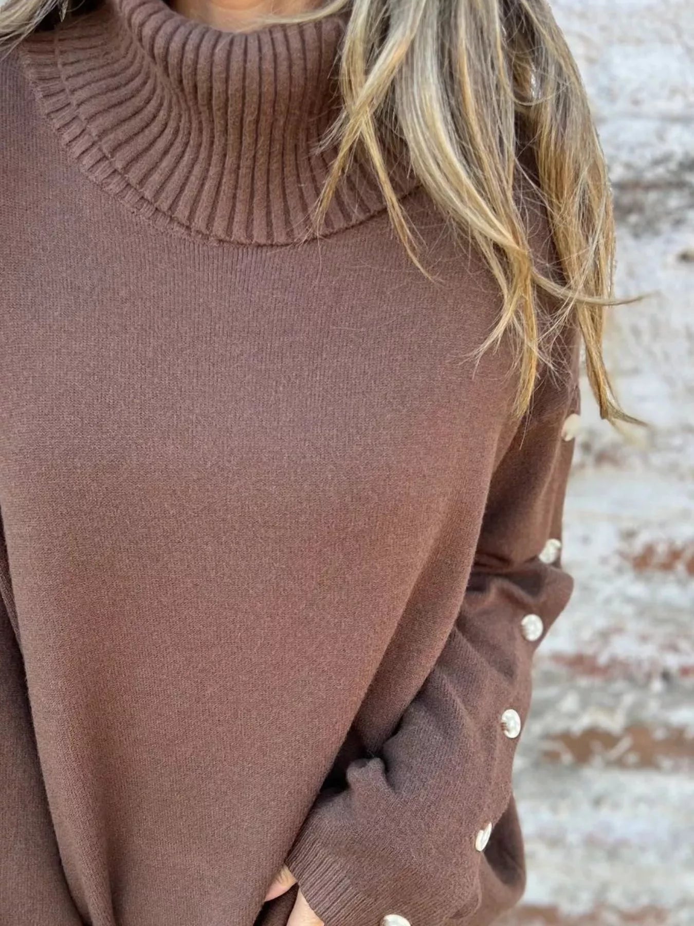 Full Size Turtleneck Long Sleeve Sweater Plus Size