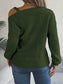 Asymmetrical Neck Long Sleeve Sweater nicholesgifts