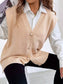 Button-Down Button Up Sweater Vest nicholesgifts