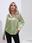 Collared Neck Buttoned Long Sleeve Shirt nicholesgifts