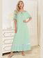 Lace Detail Short Sleeve Lounge Dress nicholesgifts