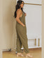 Spaghetti Strap Deep V Jumpsuit with Pockets nicholesgifts