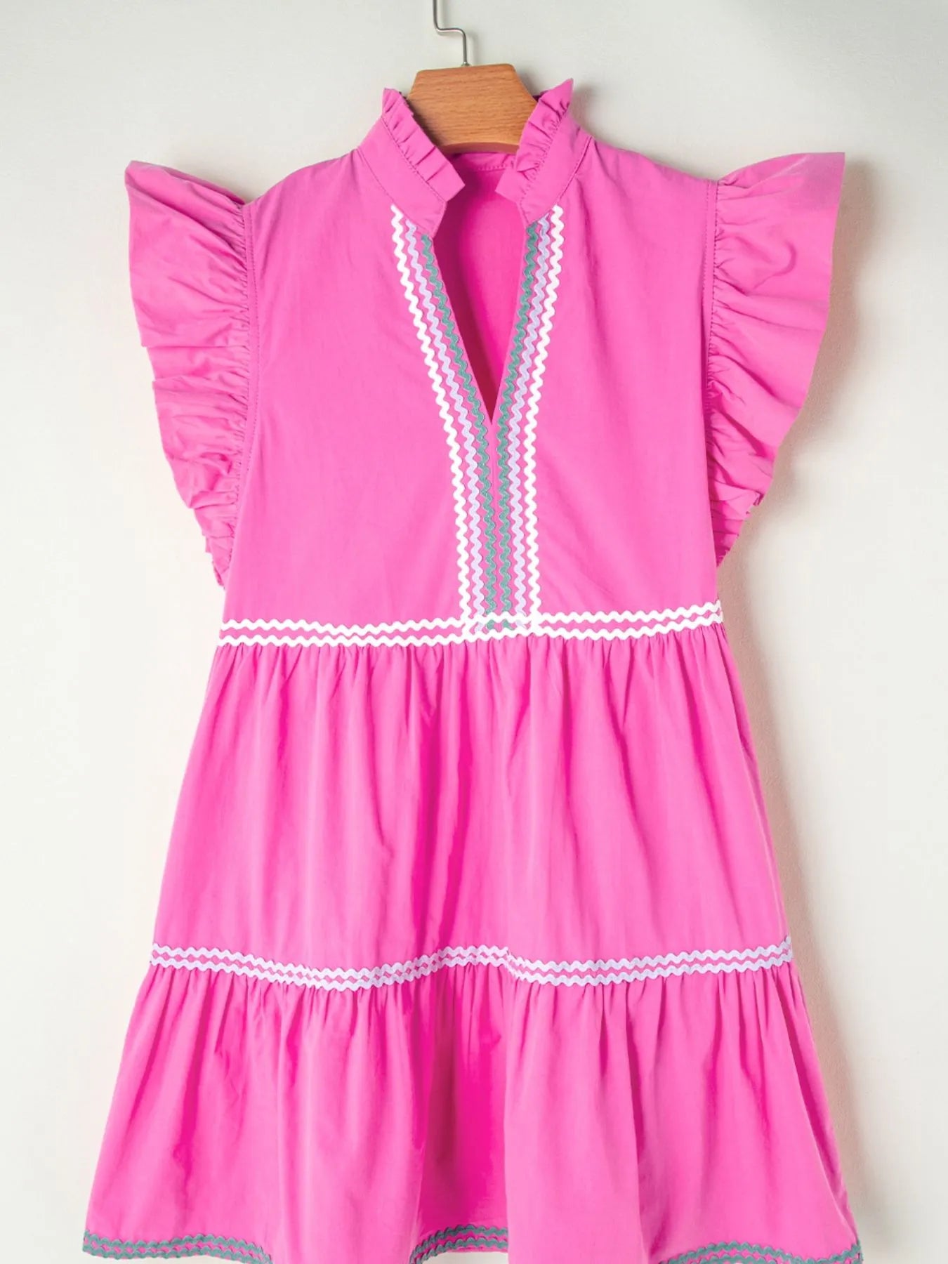 Ric Rac Colorblock Flutter Sleeve Tiered Dress NicholesGifts