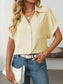 Mandy Pocketed Striped Collared Neck Short Sleeve Shirt nicholesgifts