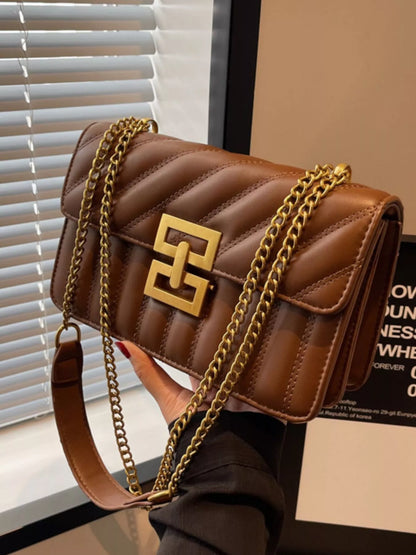 Quilted Flap Chain Shoulder Bag nicholesgifts