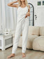 Fuzzy V-Neck Cami and Pants Lounge Set nicholesgifts