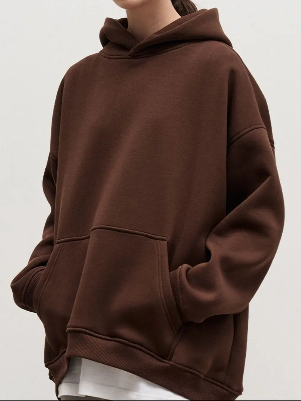 Pocketed Dropped Shoulder Long Sleeve Hoodie nicholesgifts
