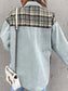 Plaid Button Up Dropped Shoulder Jacket nicholesgifts