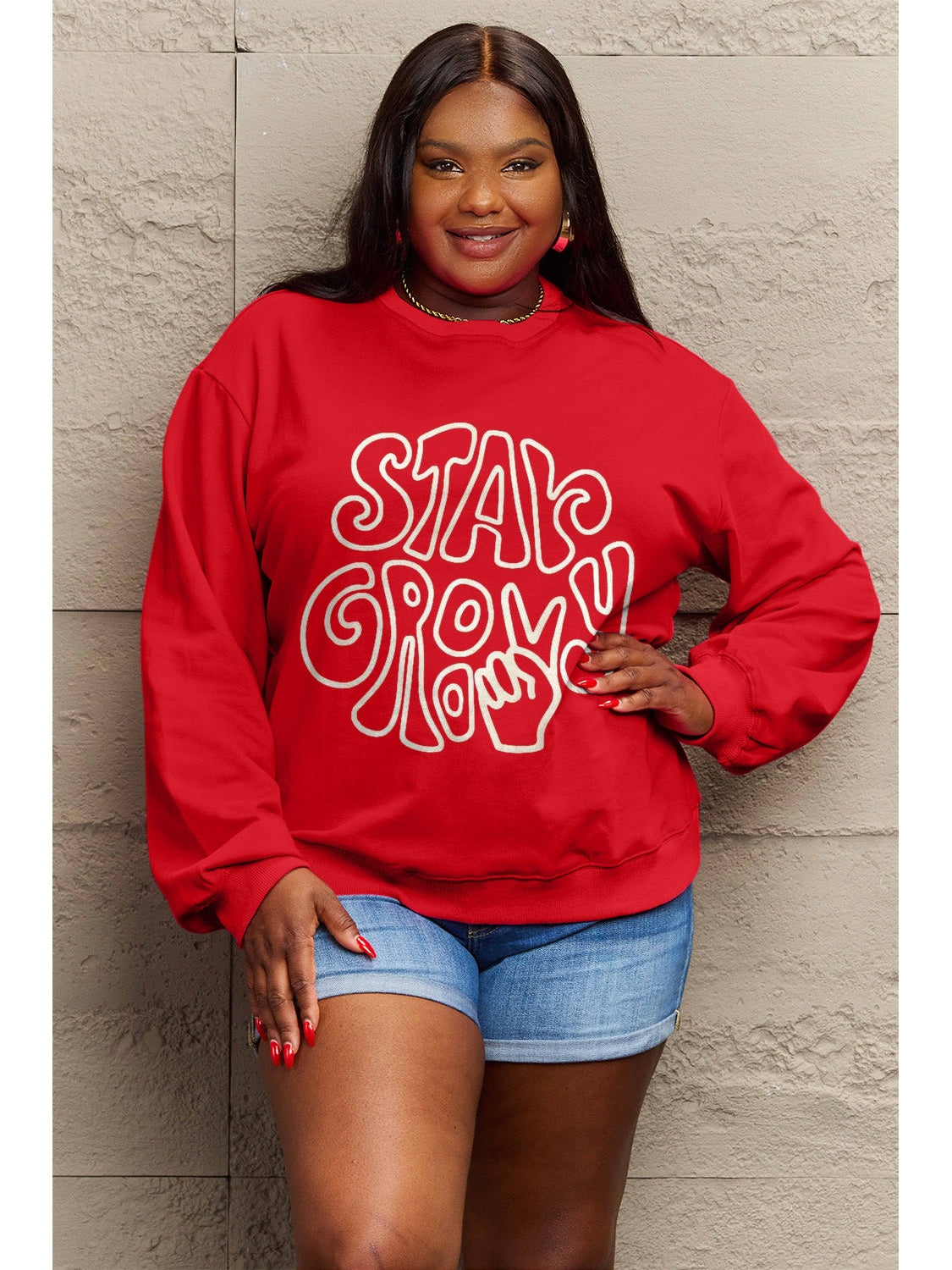 Women Simply Love Full Size Graphic Sweatshirt nicholesgifts