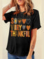Letter Graphic Round Neck Short Sleeve T-Shirt nicholesgifts