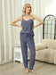 Fuzzy V-Neck Cami and Pants Lounge Set nicholesgifts