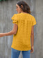 Swiss Dot Notched Flutter Sleeve Blouse nicholesgifts