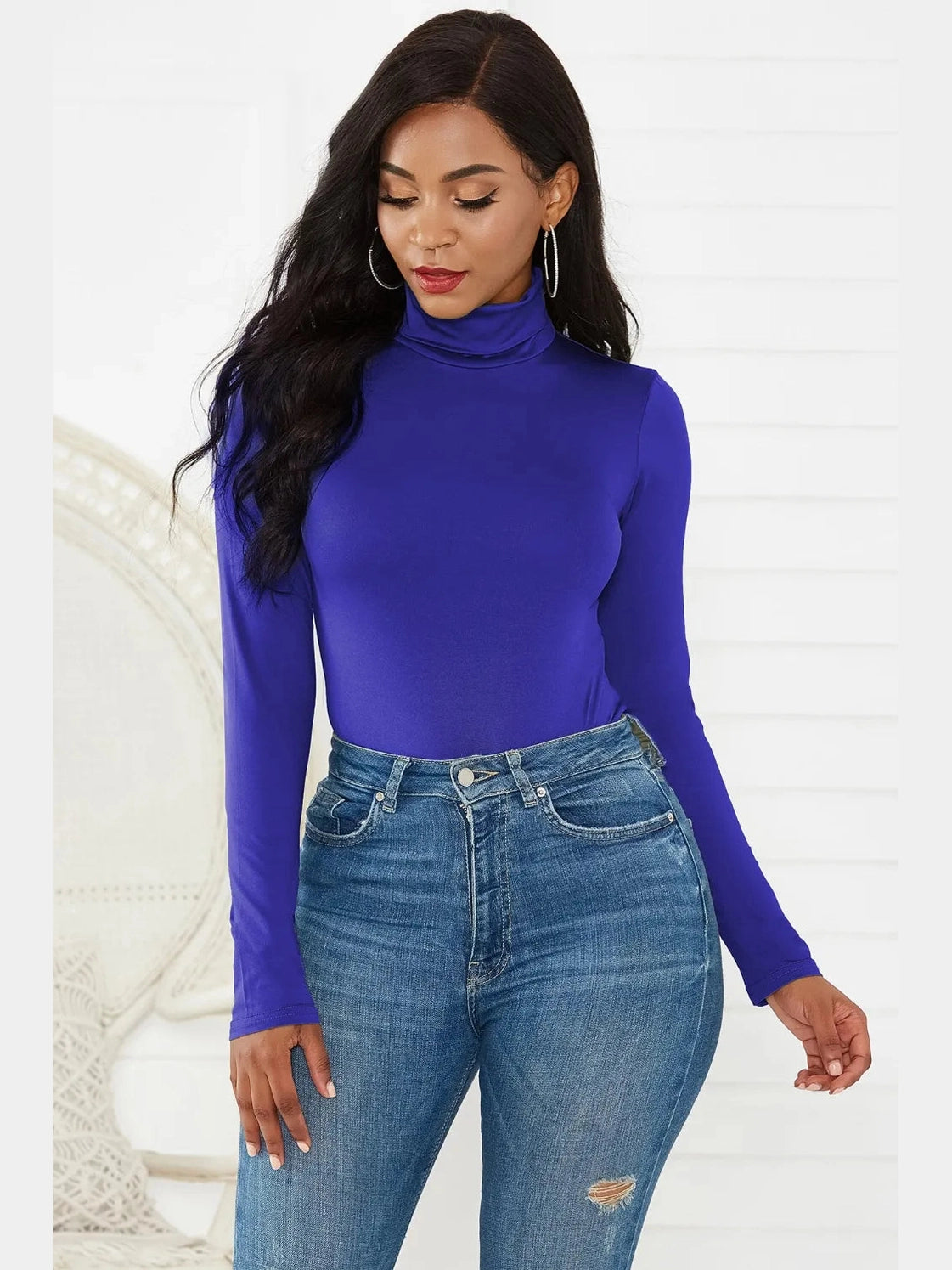 Turtleneck Long Sleeve Bodysuit nicholesgifts