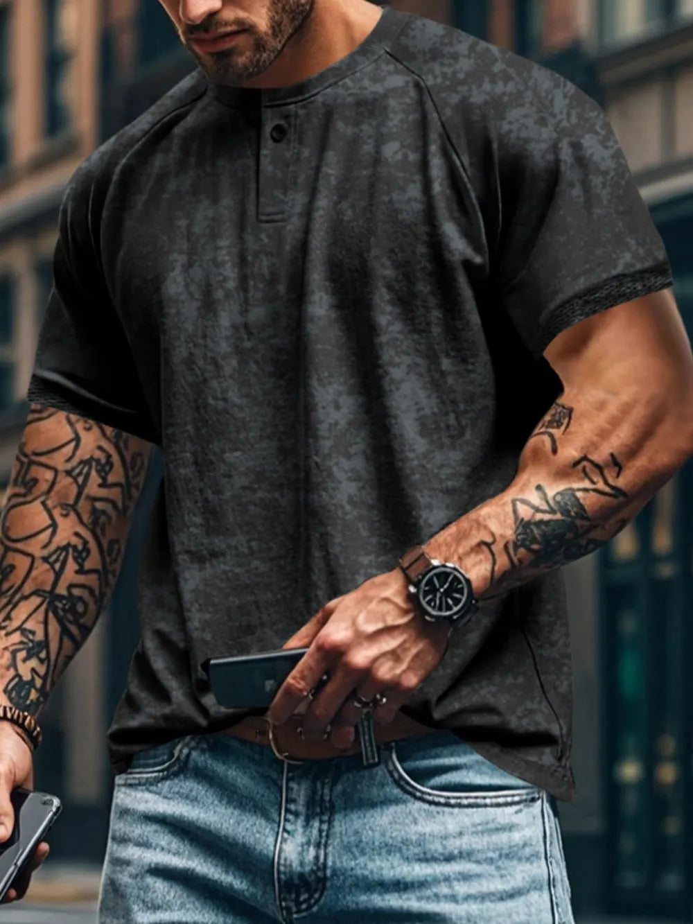 Men's Full Size Round Neck Short Sleeve T-Shirt Plus Size NicholesGifts