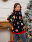 Christmas Element Round Neck Long Sleeve Sweater nicholesgifts
