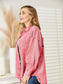 Distressed Raw Hem Denim Jacket nicholesgifts