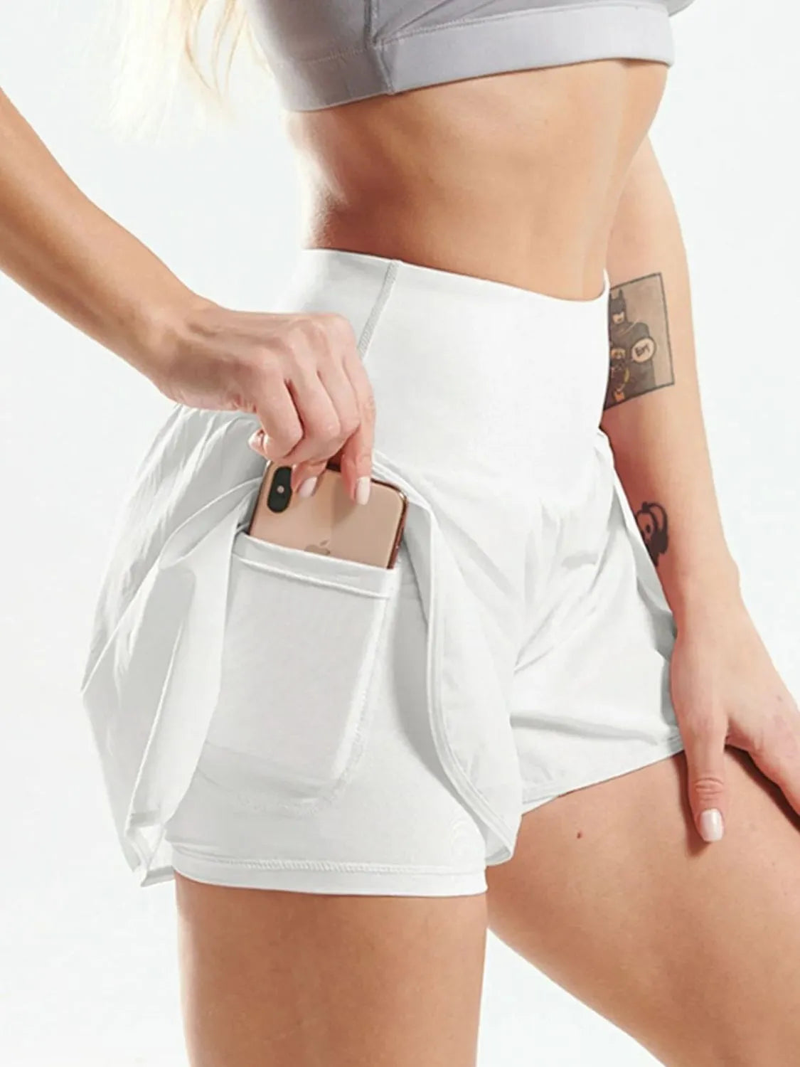 Pocketed High Waist Active Shorts Trendsi
