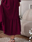 Smocked Long Sleeve Midi Dress nicholesgifts