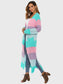 Color Block Long Sleeve Pocketed Cardigan nicholesgifts