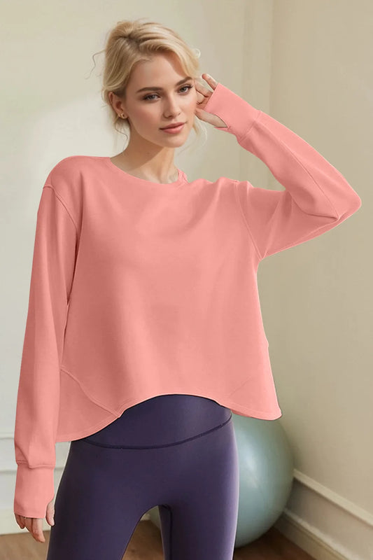Basic Bae Air Scuba Round Neck Long Sleeve Sweatshirt NicholesGifts