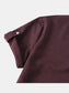 Men's Casual Linen Blend Mandarin Collar Short Sleeve Henley Shirt nicholesgifts