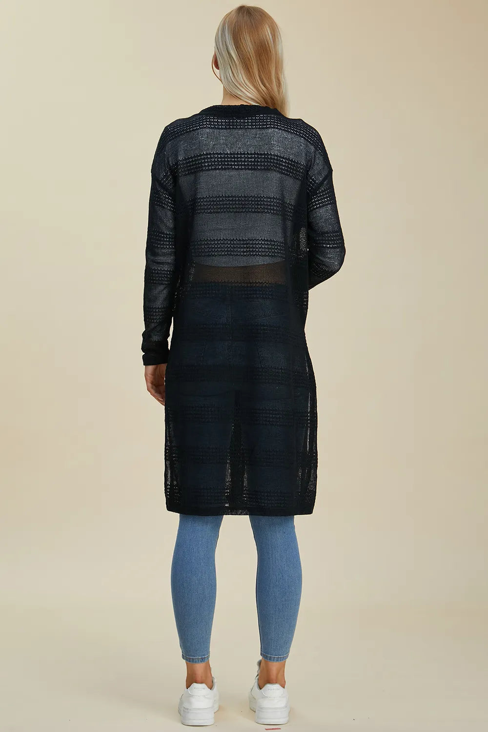 Double Take Full Size Open Front Longline Cardigan NicholesGifts