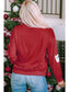 Sequin Santa Patch Round Neck Sweatshirt nicholesgifts