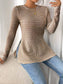 Side Slit Striped Long Sleeve T-Shirt nicholesgifts