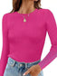 Ribbed Knit Slim Fit Long Sleeve T-Shirt nicholesgifts