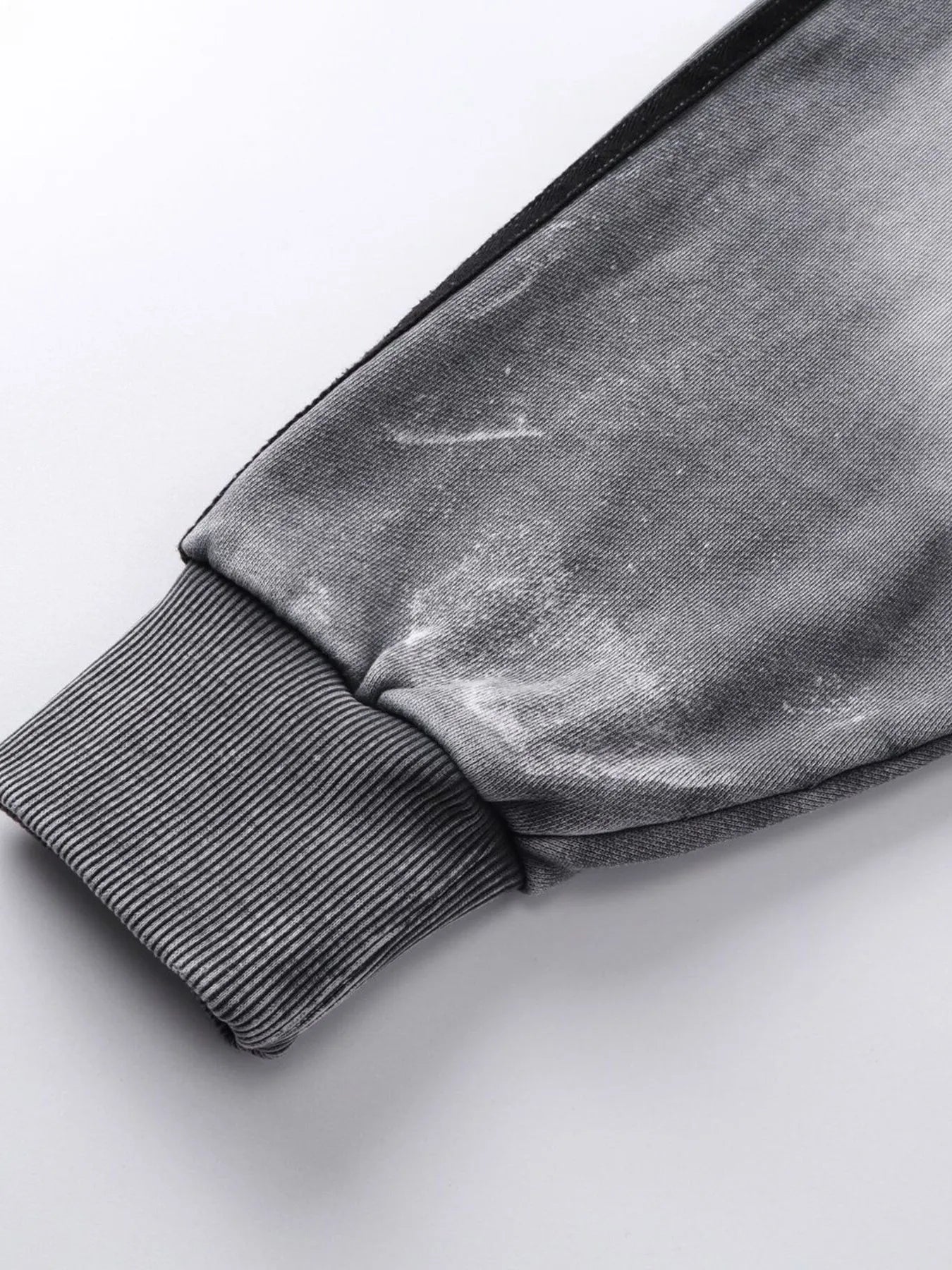 Men's Washed Graphic Striped Sleeve Hoodie NicholesGifts