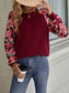 Floral Raglan Sleeve Round Neck Sweatshirt nicholesgifts