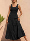 Women Tiered Smocked Wide Strap Summer Dress nicholesgifts