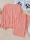 Round Neck Long Sleeve Top and Pants Set nicholesgifts