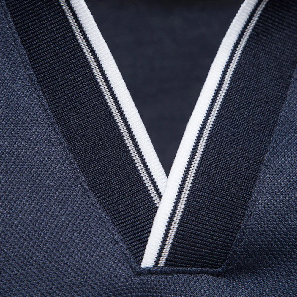 Men's Contrast Trim Short Sleeve Polo Shirt NicholesGifts