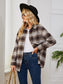 Plaid Collared Shirt Jacket nicholesgifts