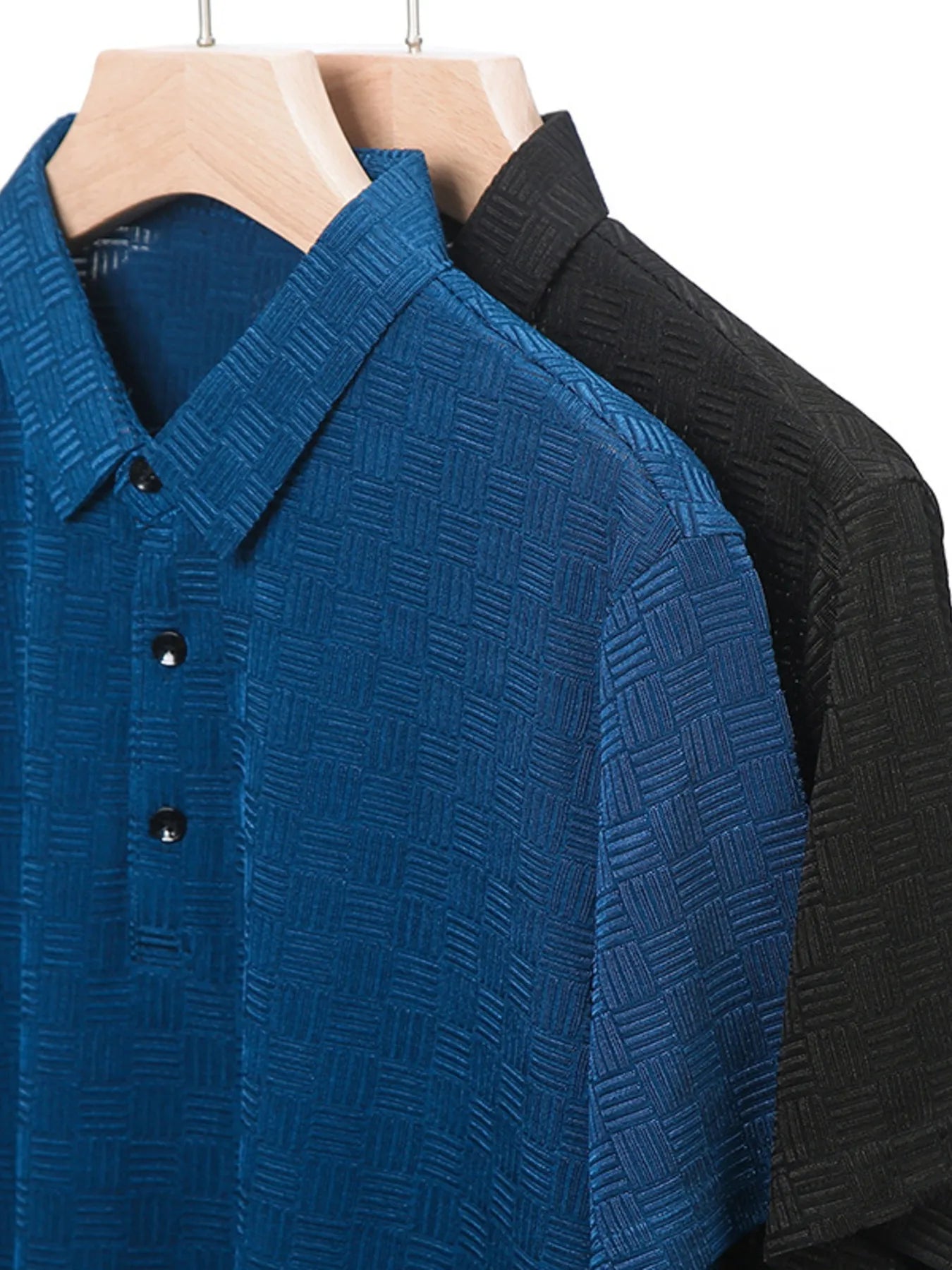 Men's Plus Size Classic Short Sleeve Textured Polo Shirt NicholesGifts