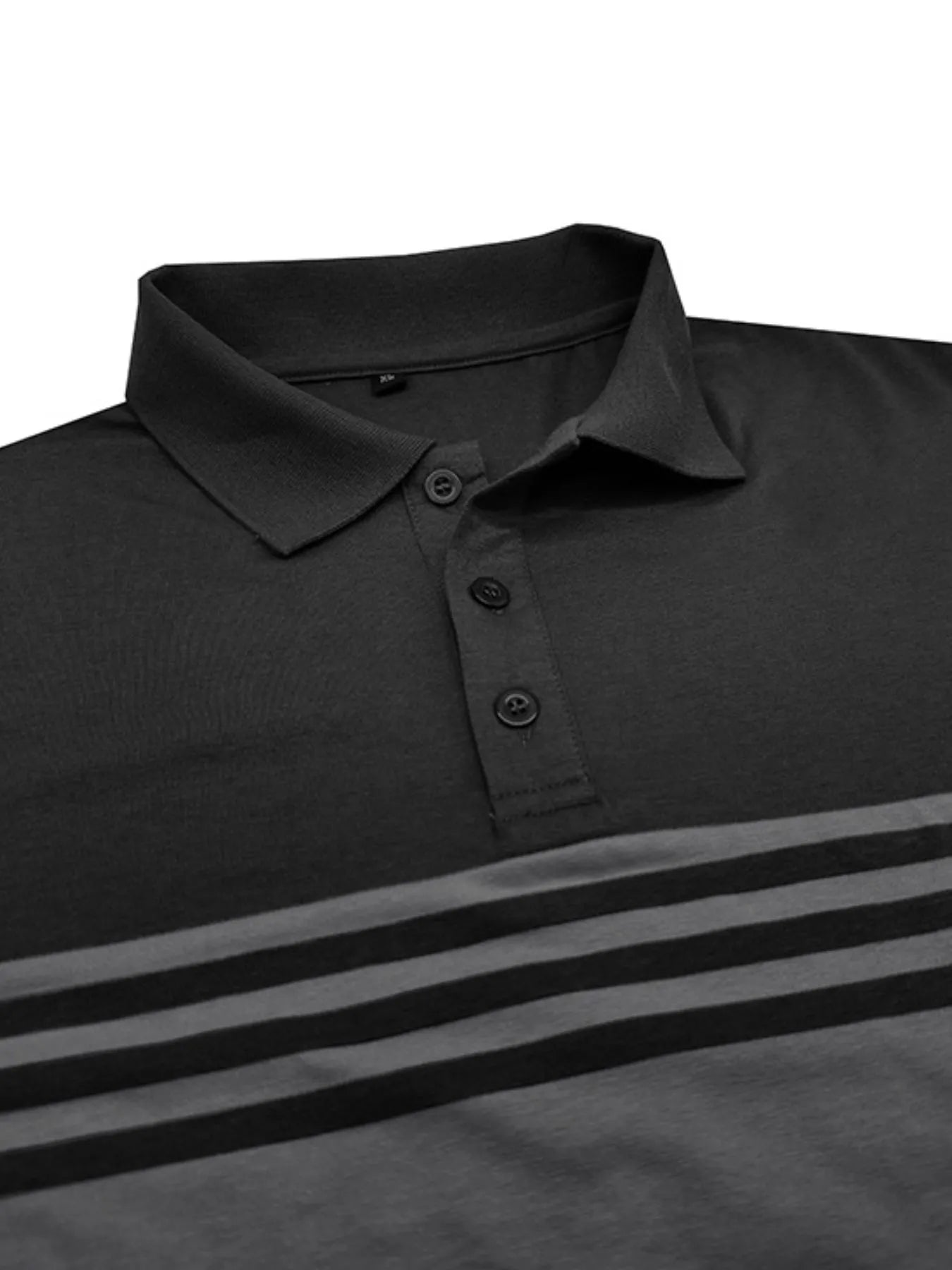 Men's Full Size Color Block Striped Polo Shirt Plus Size NicholesGifts
