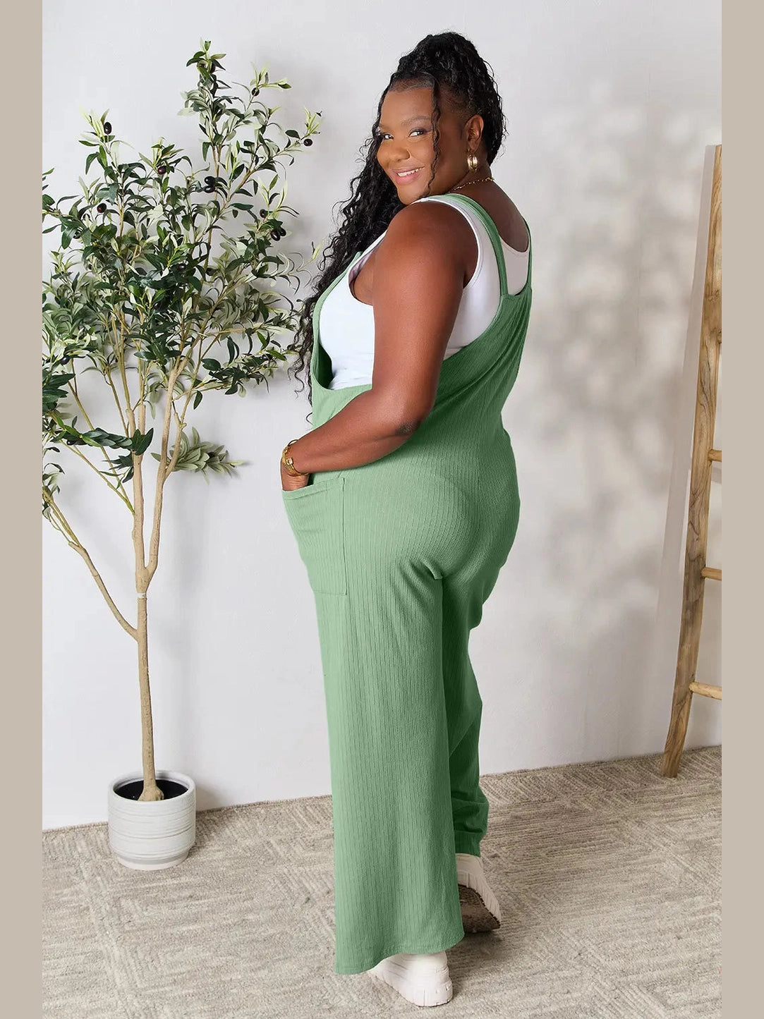 Double Take Full Size Wide Strap Overall with Pockets Trendsi