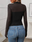Mock Neck Long Sleeve Top nicholesgifts