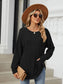 Ribbed Round Neck Long Sleeve T-Shirt nicholesgifts