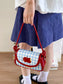 Apple Gingham Shoulder Bag nicholesgifts